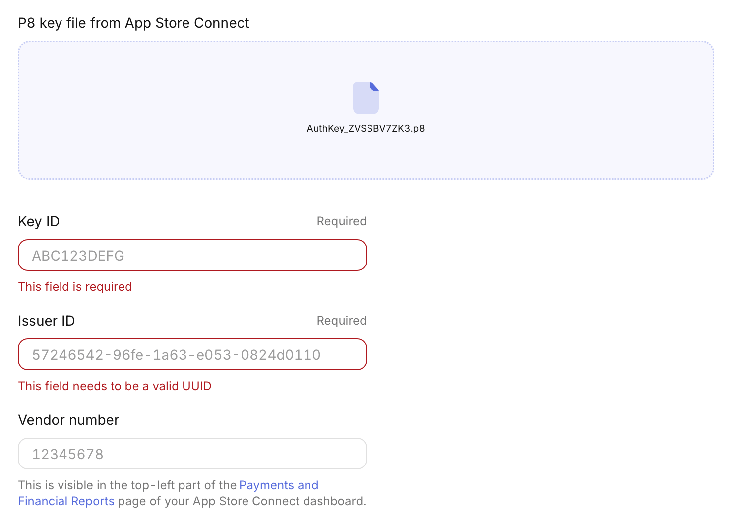 Step 2: Enter Issuer ID - Visual guide showing where to enter the Issuer ID